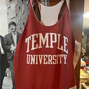 VINTAGE 1990s Temple University Owls Mesh Jersey Size M Reversible